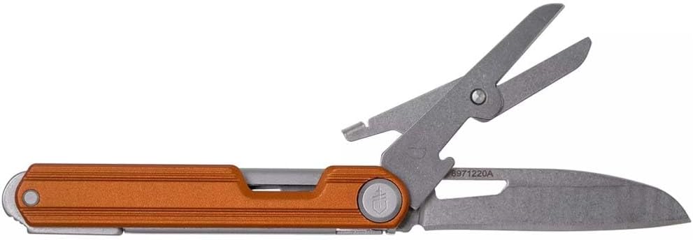 Gerber Taschenmesser mit 4 Funktionen, Multitool mit glatter Klinge, ArmBar Slim Cut, Orange, Edelst