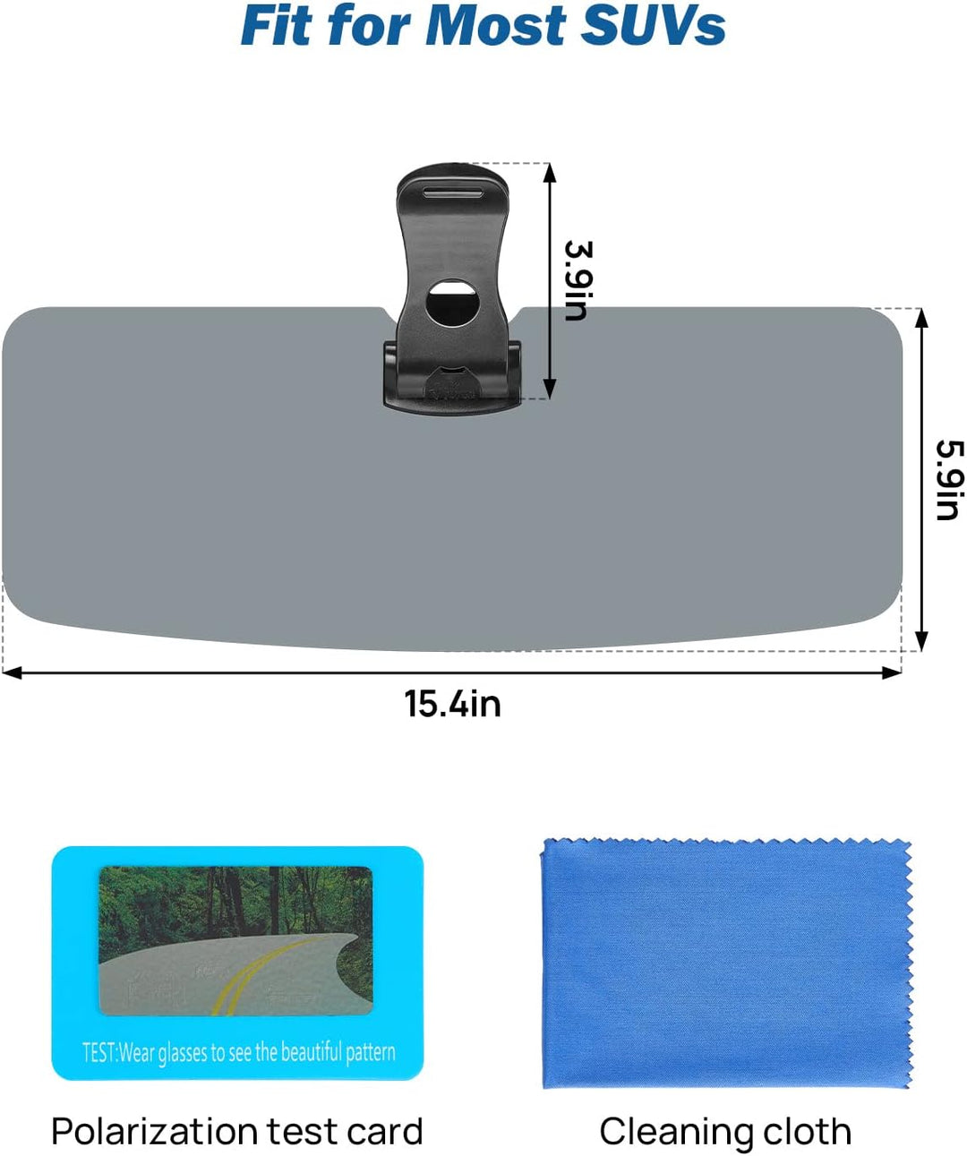 JOYTUTUS Auto Sonnenblende Verlängerung, Frontscheibe-Sonnenschutz, Blend- und UV-Strahlenschutz, Po