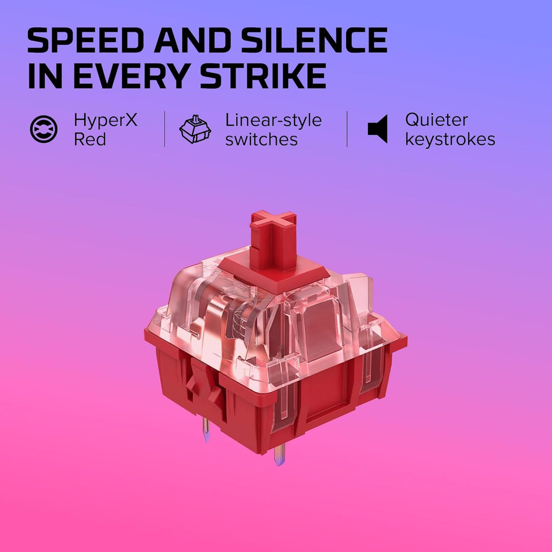 HyperX HX-KB7RDX-US Alloy Origins Core, RGB Mechanische Gaming Tastatur, Tenkeyless, Red switches (U