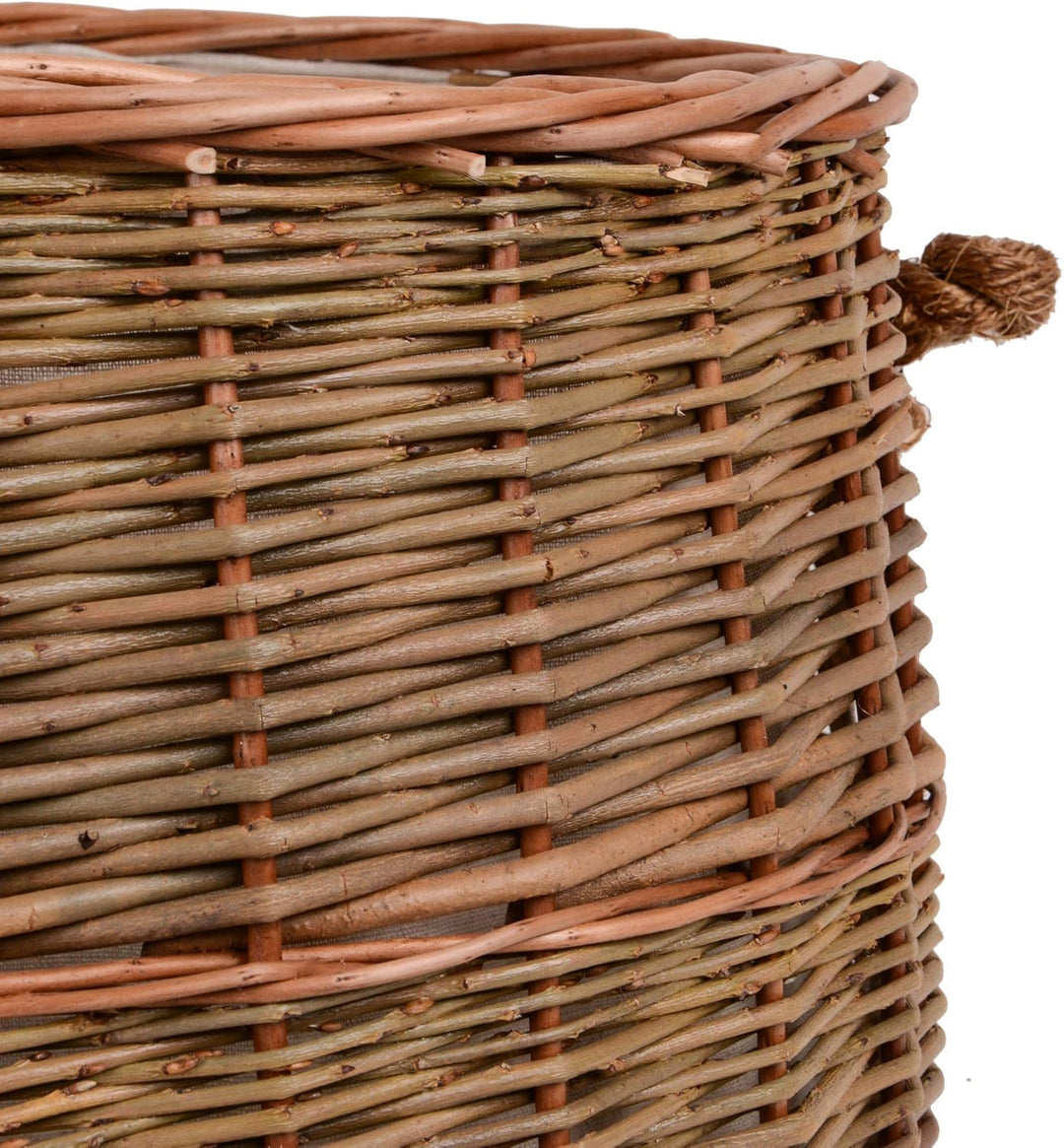 Hochwertiger Korb aus Weide/Kaminholzkorb für Ihr Kaminholz, Wäschekorb oder Dekoration Ø 40