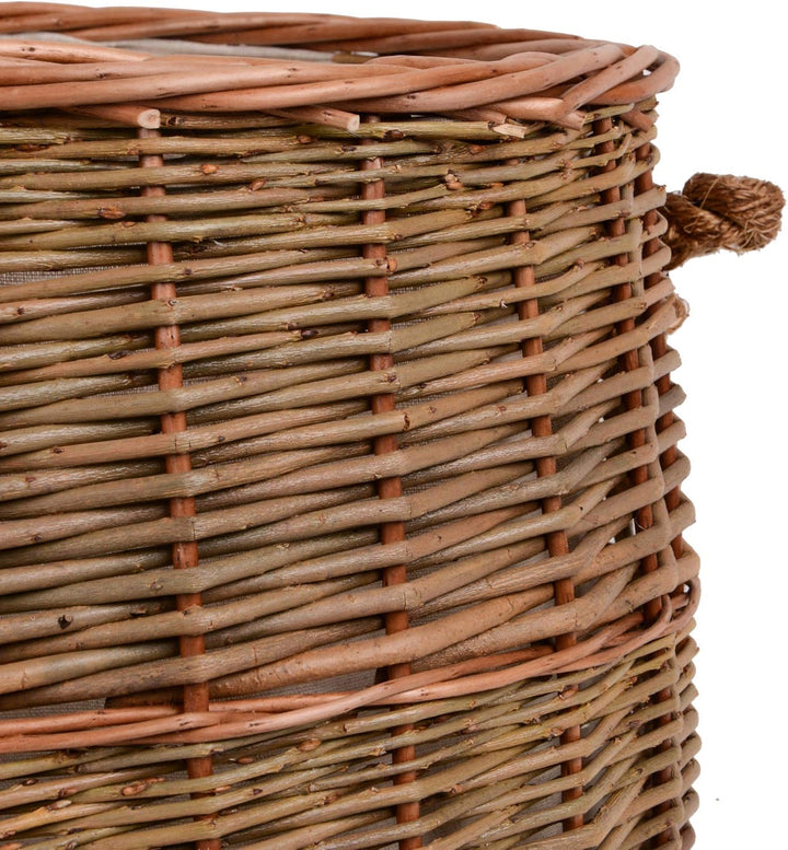 Hochwertiger Korb aus Weide/Kaminholzkorb für Ihr Kaminholz, Wäschekorb oder Dekoration Ø 40