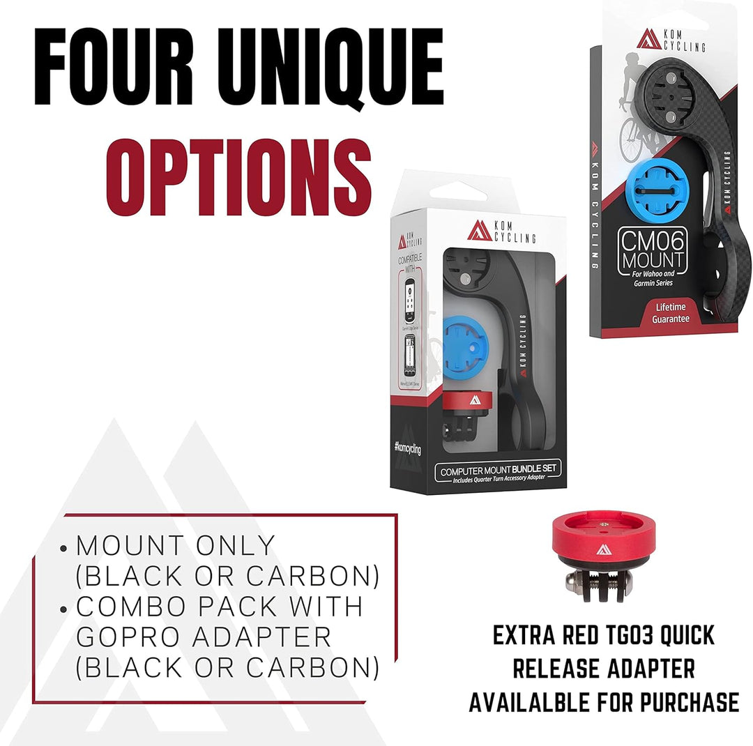 KOM Cycling CM06 Schnellspanner GoPro Computerhalterung für Wahoo und Garmin Fahrradcomputer (Fahrra