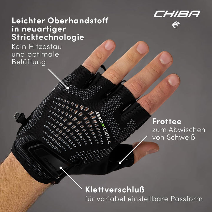 Chiba Bioxcell Handschuh M schwarz schwarz, M schwarz schwarz