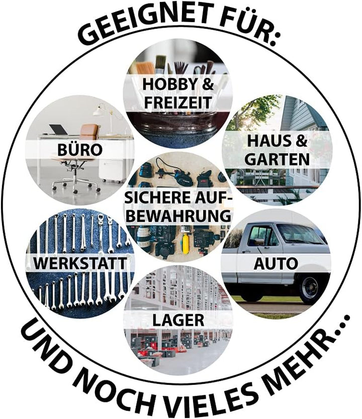 Trucky Truckbox, Deichselbox Aluminium, Anhängerbox 15 Grössen, Werkzeugkiste mit Schloss und Schlüs