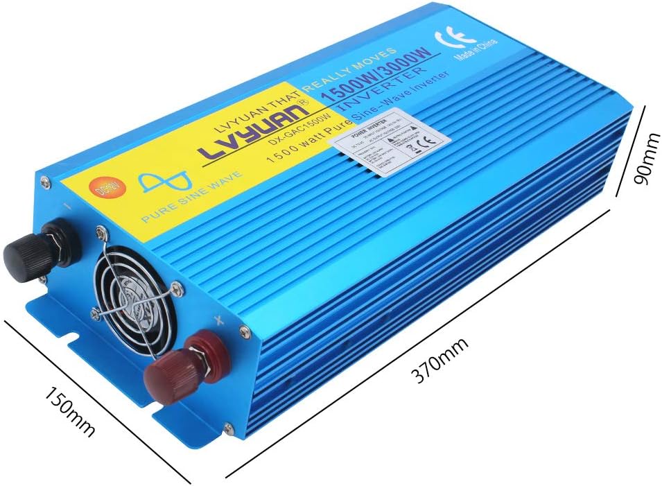 Cantonape 1500W/3000W Reiner Sinus Spannungswandler Wechselrichter 12V auf 230V Umwandler-Inverter K