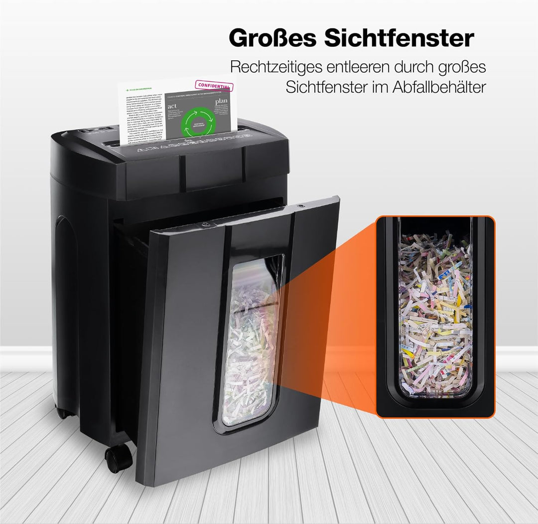 Peach Partikelschnitt Aktenvernichter - 16 Blatt - 18 Liter/300 A4 - 4 x 38 mm Partikelgrösse (P-4),