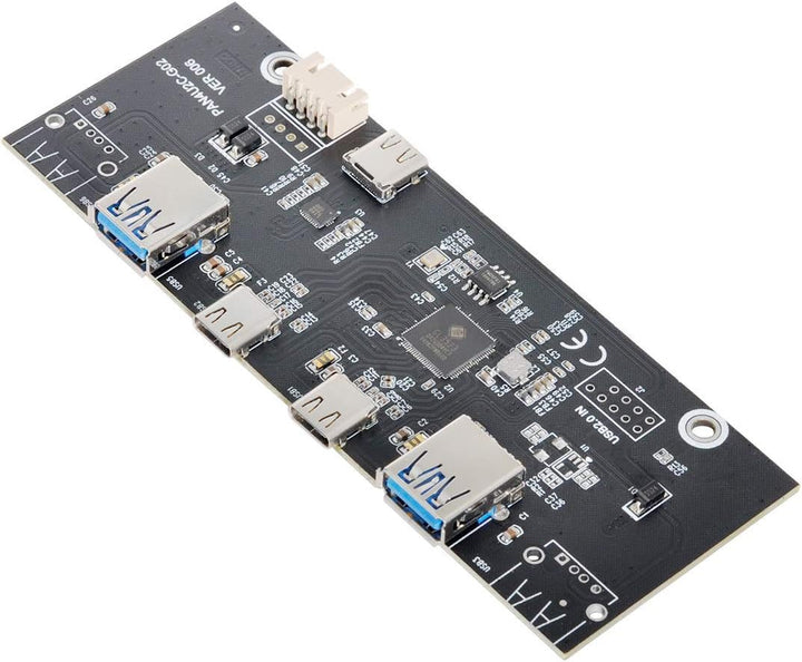 Xiwai USB-C & USB 3.0 HUB 4 Ports Frontpanel zu Motherboard 20pin Anschlusskabel für 5,25 Zoll CD-RO