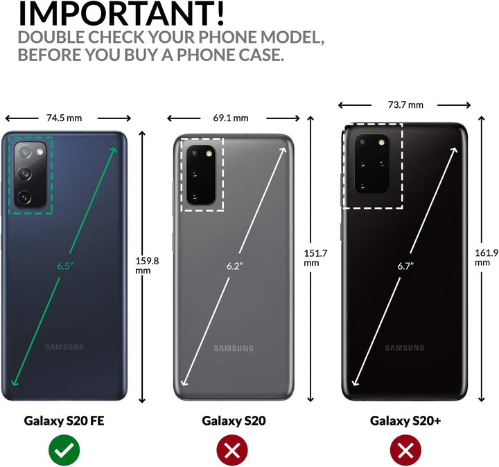 SURAZO Handyhülle für Samsung S20 FE Hülle – Premium Echtleder Schutzhülle mit [Standfunktion, Karte