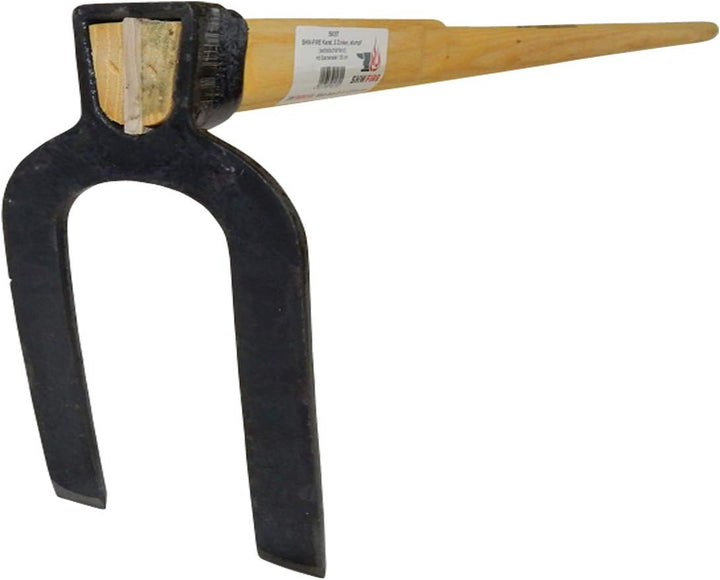 SHW-FIRE Karsthacke - Gartenhacke mit Zwei stumpfen Zinken, 135 cm Langer Eschenholzstiel - Ideal zu