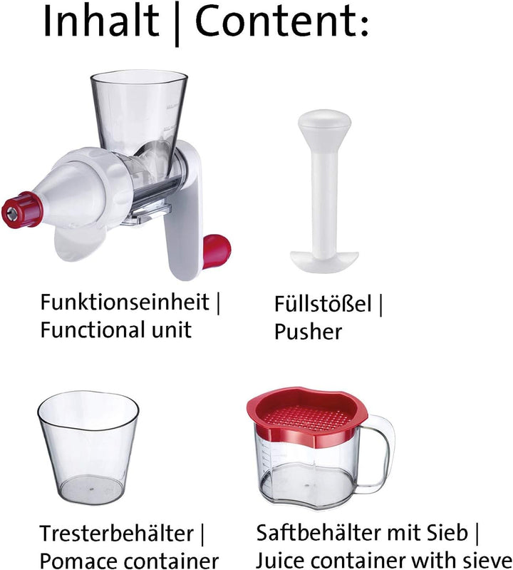 Westmark Entsafteraufsatz mit Saft- und Tresterbehälter, Ergänzungsset zu Fleischwolf »Frecher Fritz