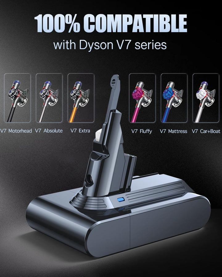 6000mAh Akku kompatibel mit Dyson V7, V7 Motorhead, V7 Animal, V7 Trigger, V7 Total Clean, V7 Motorh