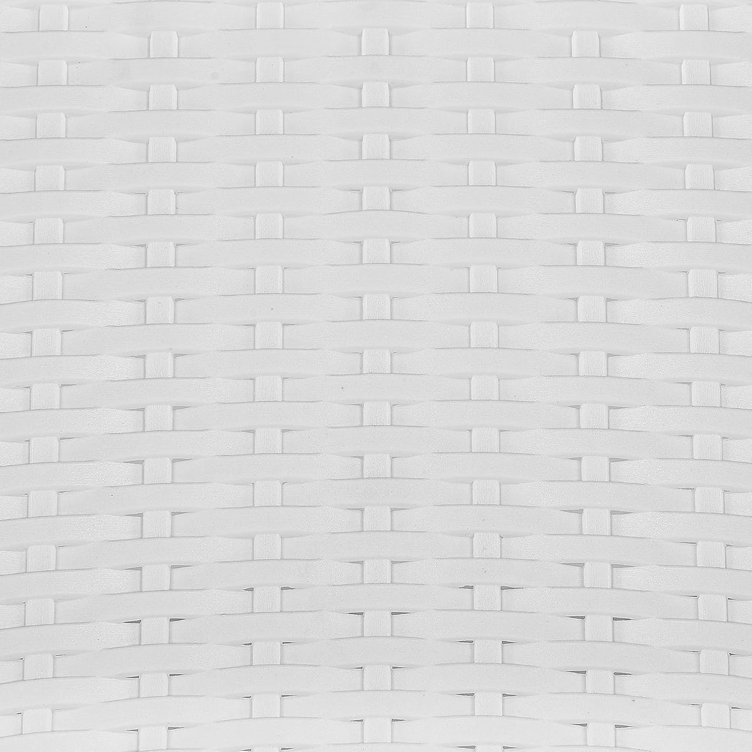 Gartenstühle im 2er Set in Rattanoptik aus Kunststoff weiss Fossano
