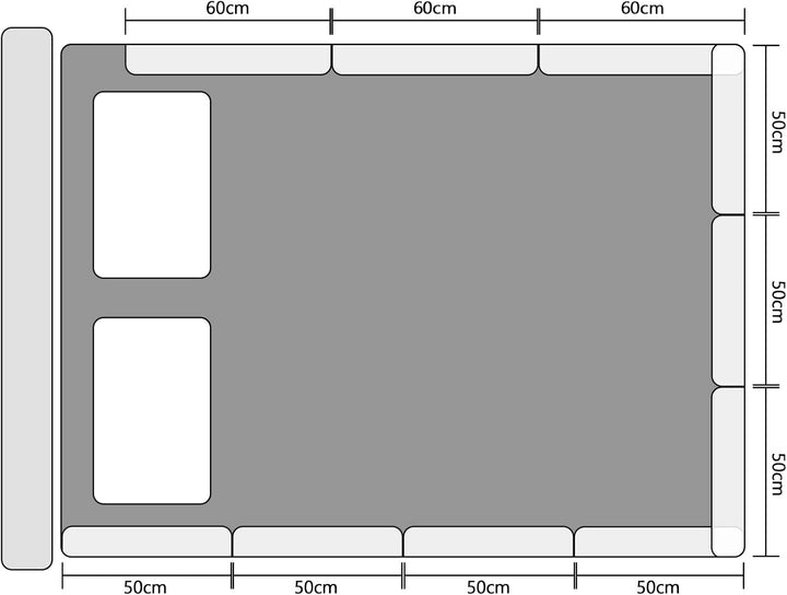 Ansobea 60x28cm Bettgitter Rausfallschutz Babybettgitter, Kinderbettgitter 5-Loch Höhenverstellbar,