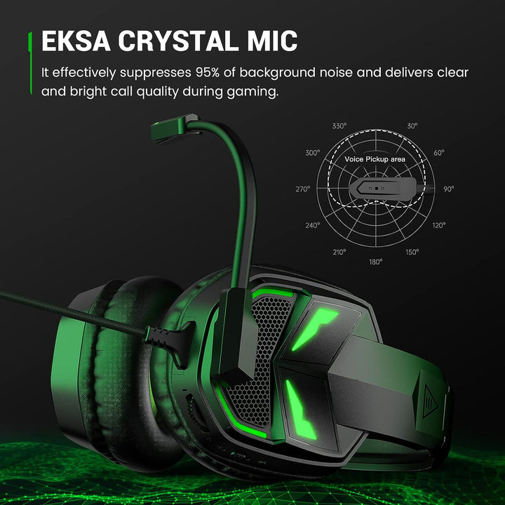EKSA Fenrir Gaming Headset, Headset mit Mikrofon für PS4 PS5 Xbox one PC Mac Laptop, 3D Surround Sou
