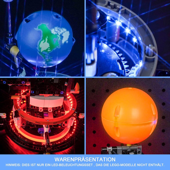 LocoLee Led Licht Kompatibel mit Lego Sonne Erde Mond Modell- Compatible with Lego Sonne Erde Mond M