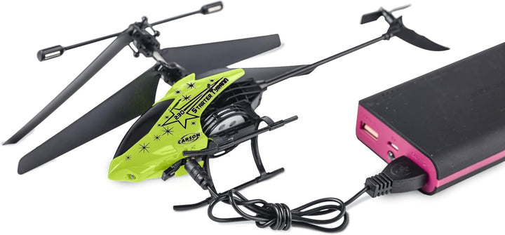 Carson 500507182 Starter Tyrann 230 IR 2Ch RTF grün - Hubschrauber, für Einsteiger, RC Heli, fernges