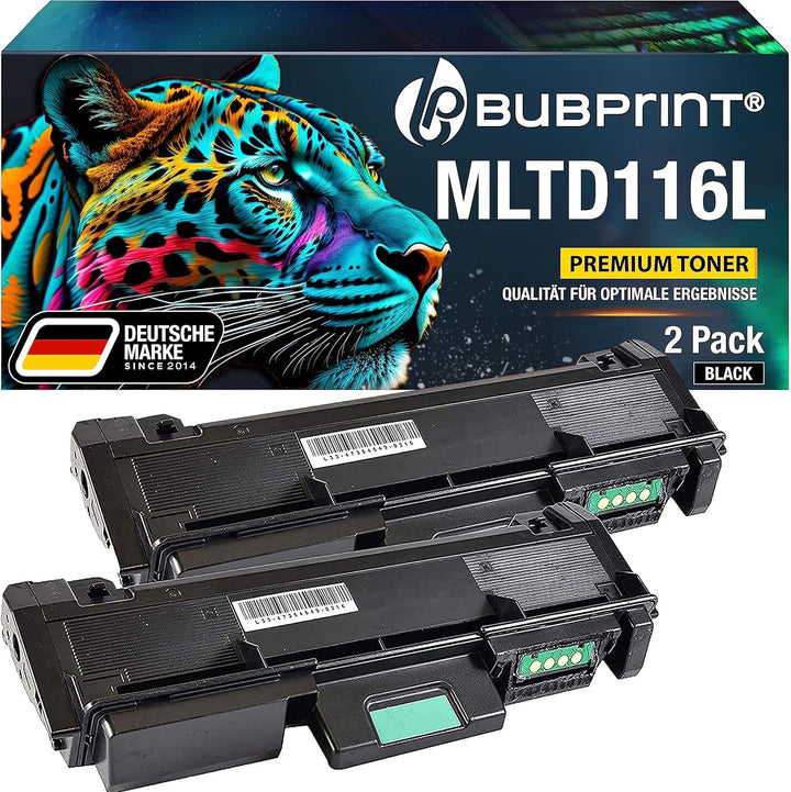 D116 2 Tonerkartuschen kompatibel als Ersatz für Toner Samsung MLT-D116L für Samsung Xpress M2835dw