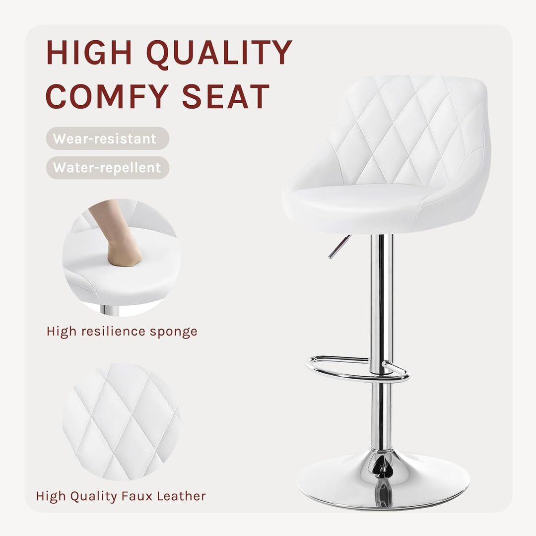 WOLTU 4er Set Barhocker Bistrohocker Tresenhocker Barstuhl Höhenverstellbar, Drehbar, Sitzfläche aus