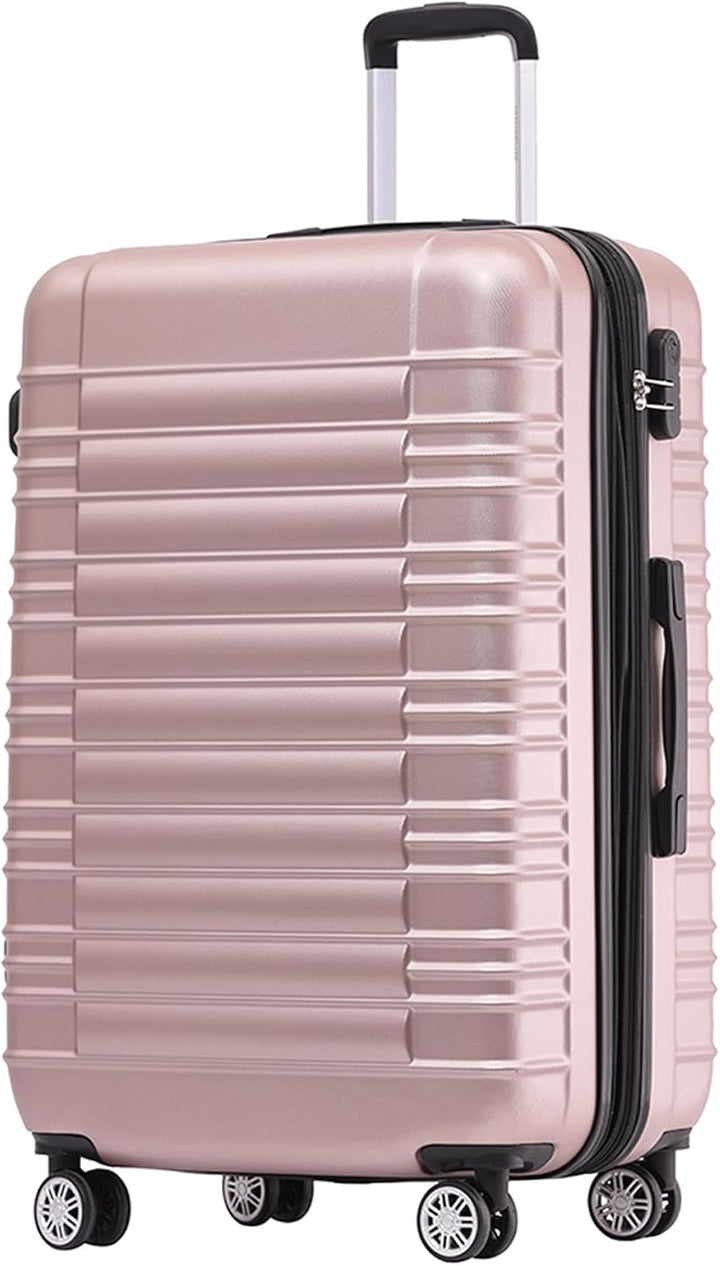 BEIBYE Reisekoffer 2088 Hartschalekoffer Gepäck Koffer Trolley Grösse L in 14 Farben (Rosagold), Ros