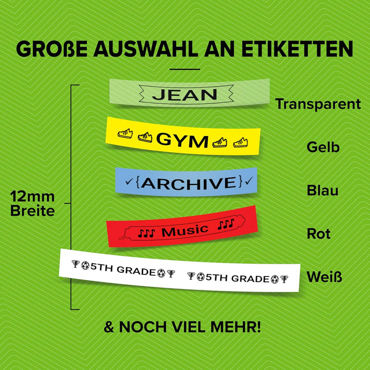 Dymo LetraTag LT-100H Beschriftungsgerät Handgerät | Tragbares Etikettendrucker mit ABC Tastatur | m