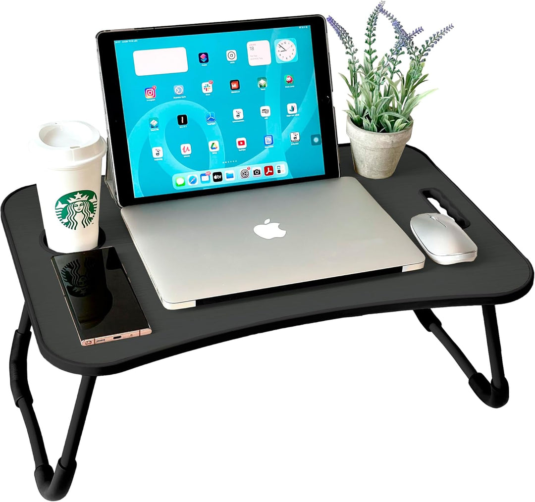 unycos - Klappbarer Laptoptisch, Betttablett, Leseständer, Computertisch, Frühstückstablett, Beistel