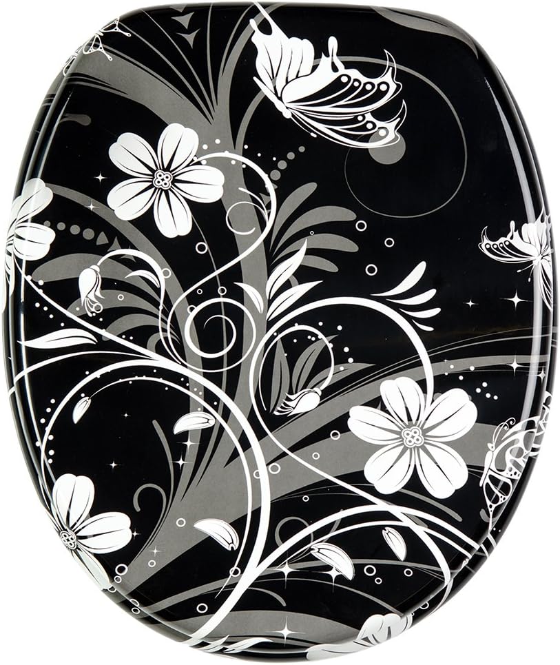 Sanilo WC Sitz, viele schöne schwarze Toilettendeckel zur Auswahl, hochwertige und stabile Qualität