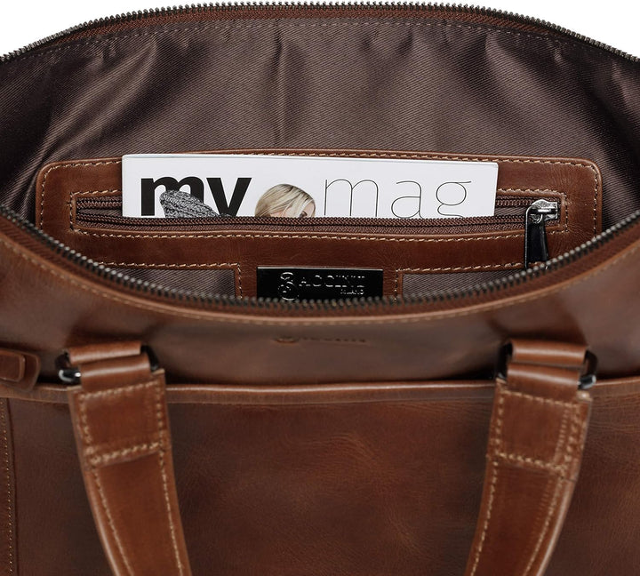 BACCINI Laptoptasche LEANDRO aus Premium Leder I Business-Tasche gross für Herren 15 Zoll extra Lapt