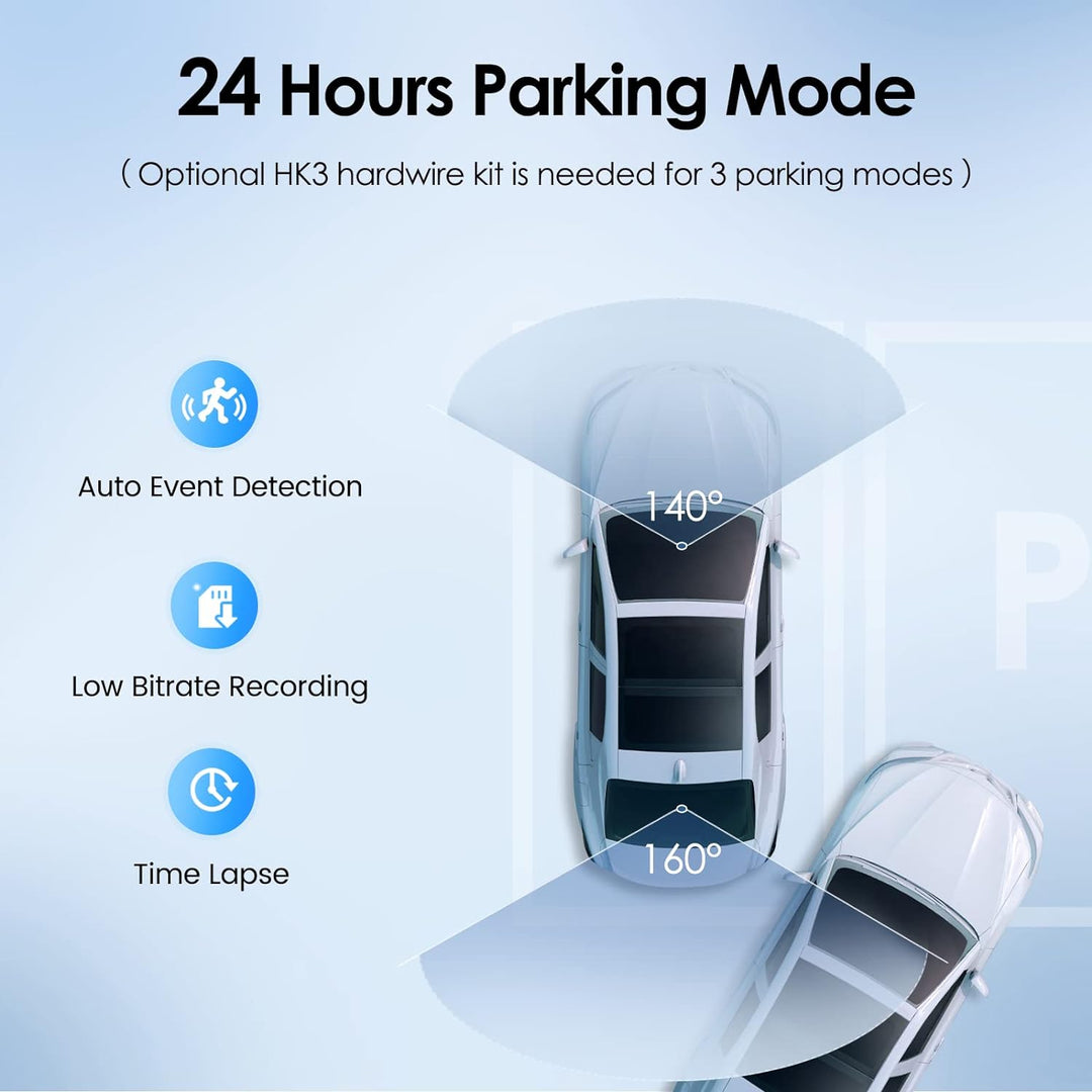 VIOFO A129 Plus Duo Dual WiFi WLAN Dashcam, GPS Modul 2K 1440P 60fps + 1080P Vorne Hinten Auto Kamer