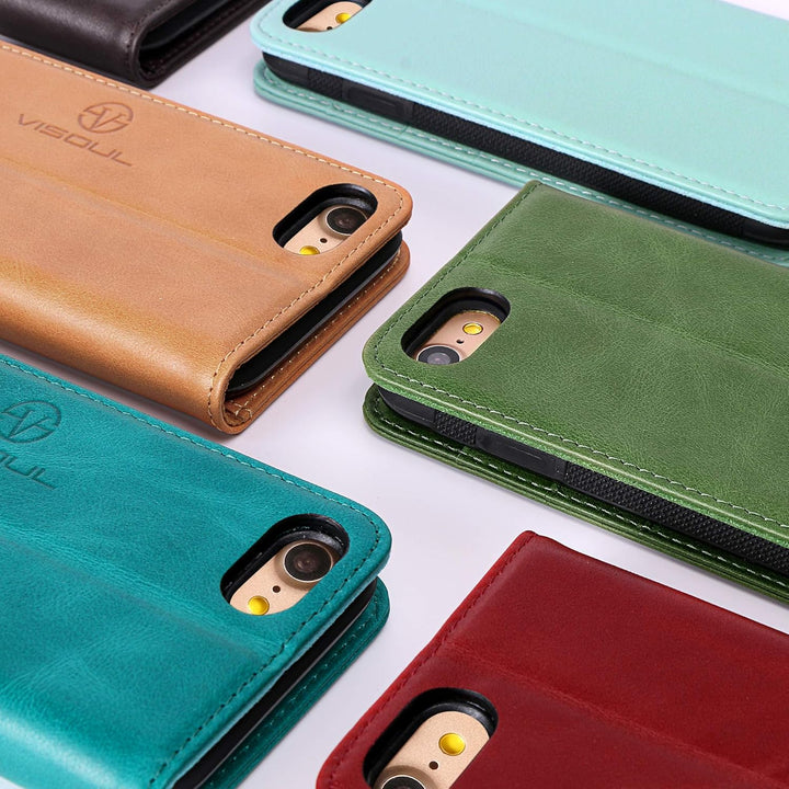 VISOUL iPhone SE 2022/2020 Hülle, iPhone 8/7 Handyhülle,Stossfeste Schutzhülle [Erstklassiges Rindsl