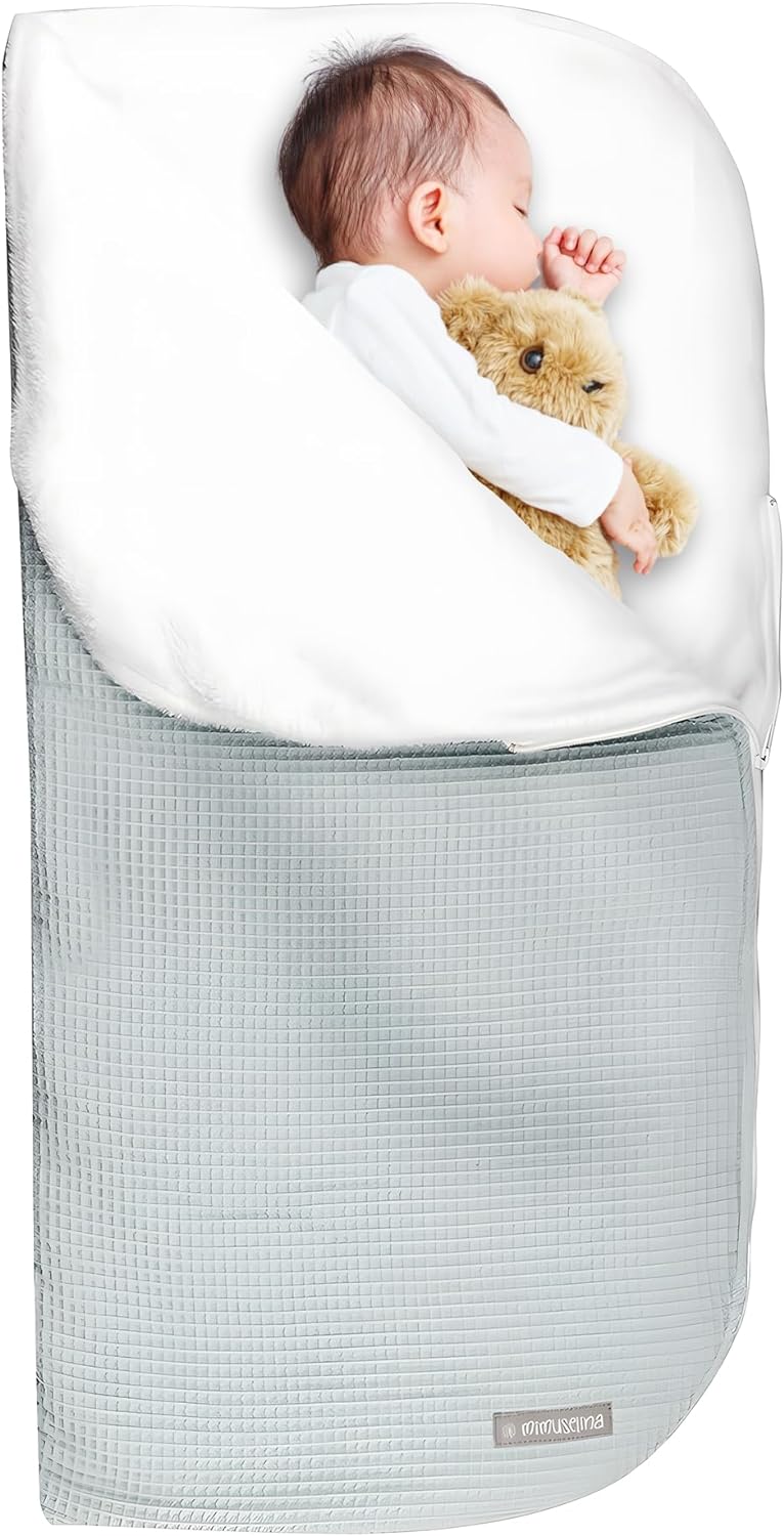 MIMUSELINA Kinderwagensack Winter - Kinderwagen Decke Winter für Neugeborene - Kinderwagendecke Baby