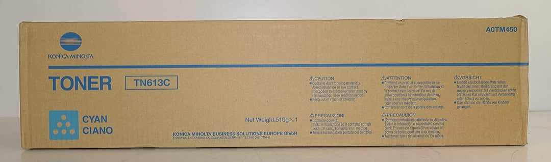 Konica-Minolta Original 1x Cyan A0TM450 / TN613C Toner Bizhub C 652 DS