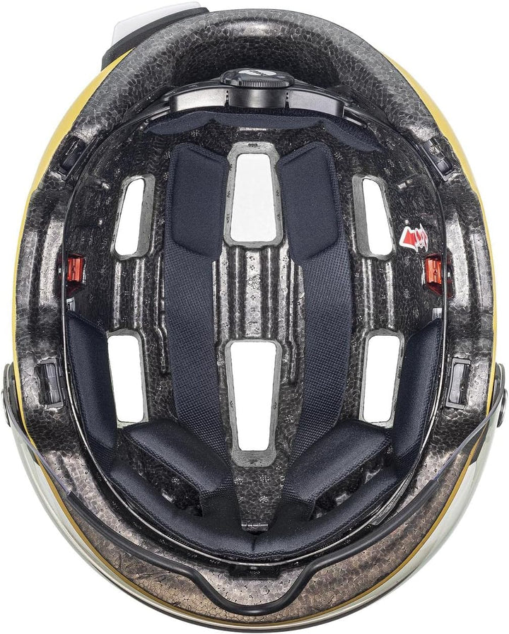 Uvex Rush Visor City Fahrrad Helm matt gelb 2023 55-58 cm, 55-58 cm