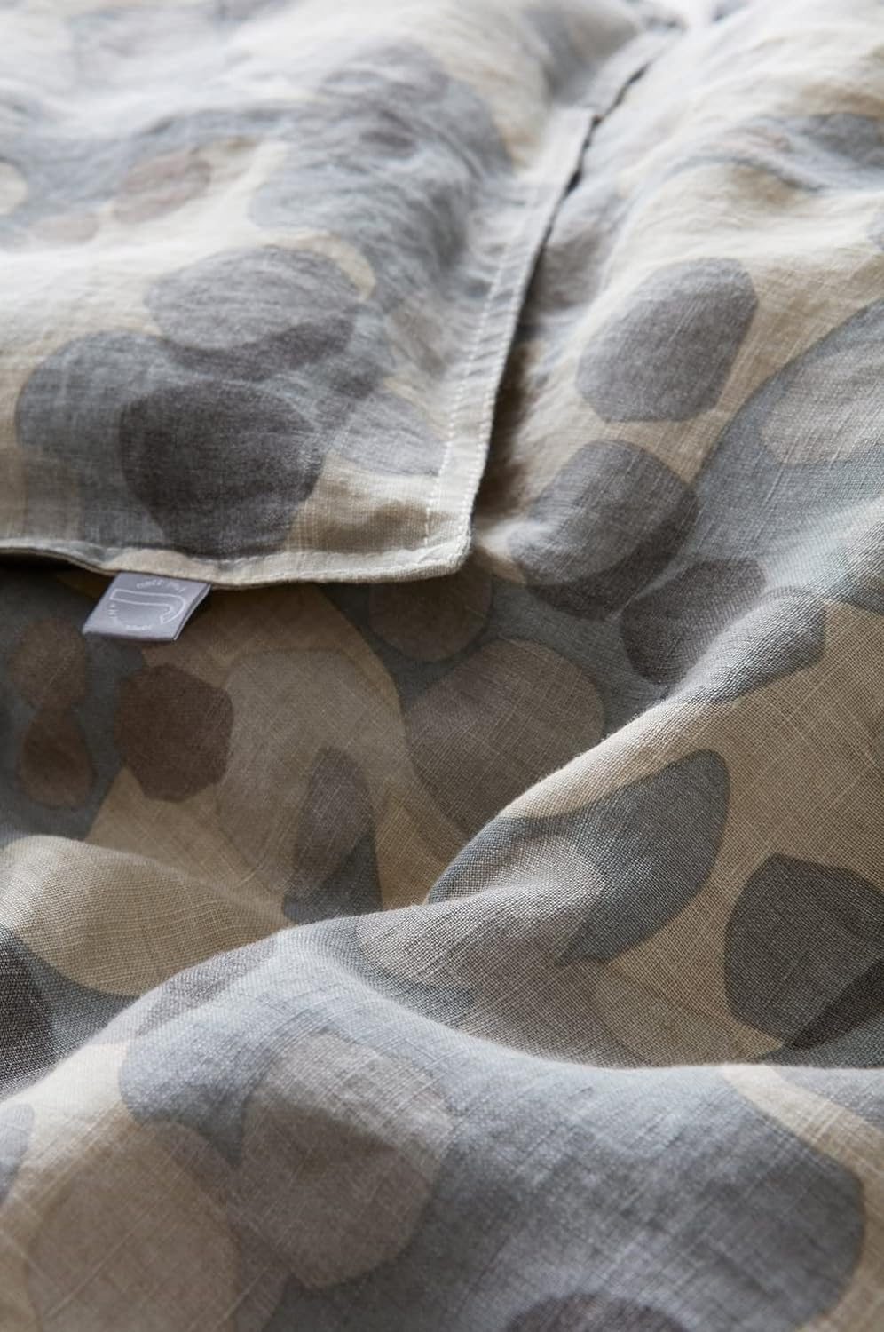 Jotex Mini Baby-Bettwäsche, 100% Leinen, Grau/Grün 70x80 Grau/Grün, 70x80 Grau/Grün