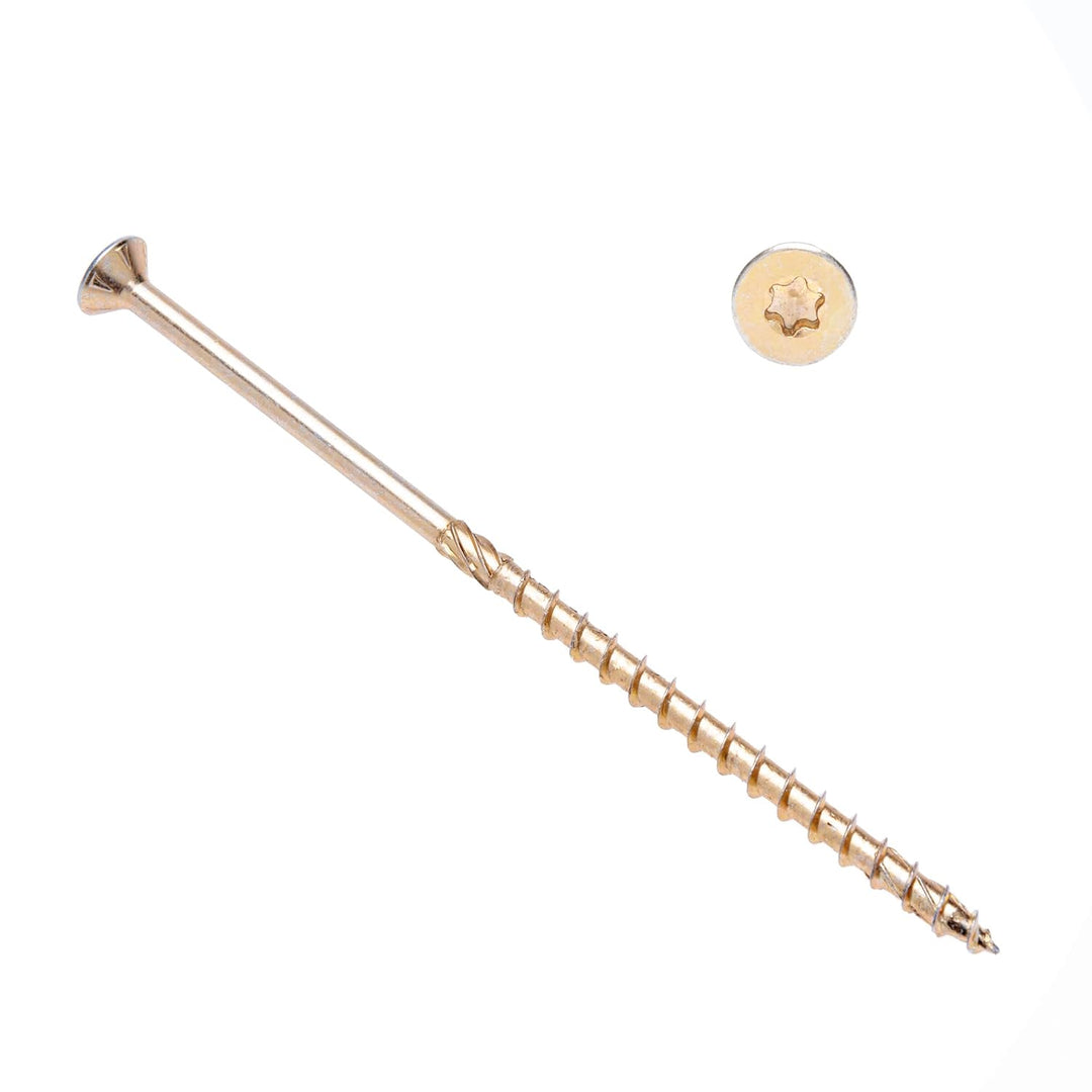 Holzschrauben Flachkopf von Keple 8mm x 120 mm- Selbstschneidende Torx-Schrauben für Holz & Bahnschw