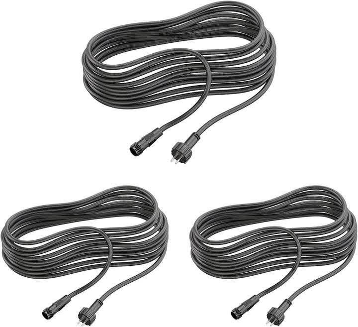 ledscom.de Verlängerungskabel für IP44 Stecksystem NEMO, 5m, schwarz, 3 STK.