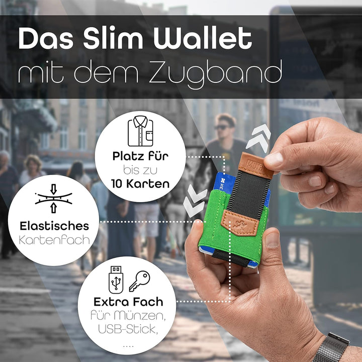 MakakaOnTheRun Kreditkartenetui Herren - Geldbörse Herren Klein - Kleines Portemonnaie - Geldbörsen,