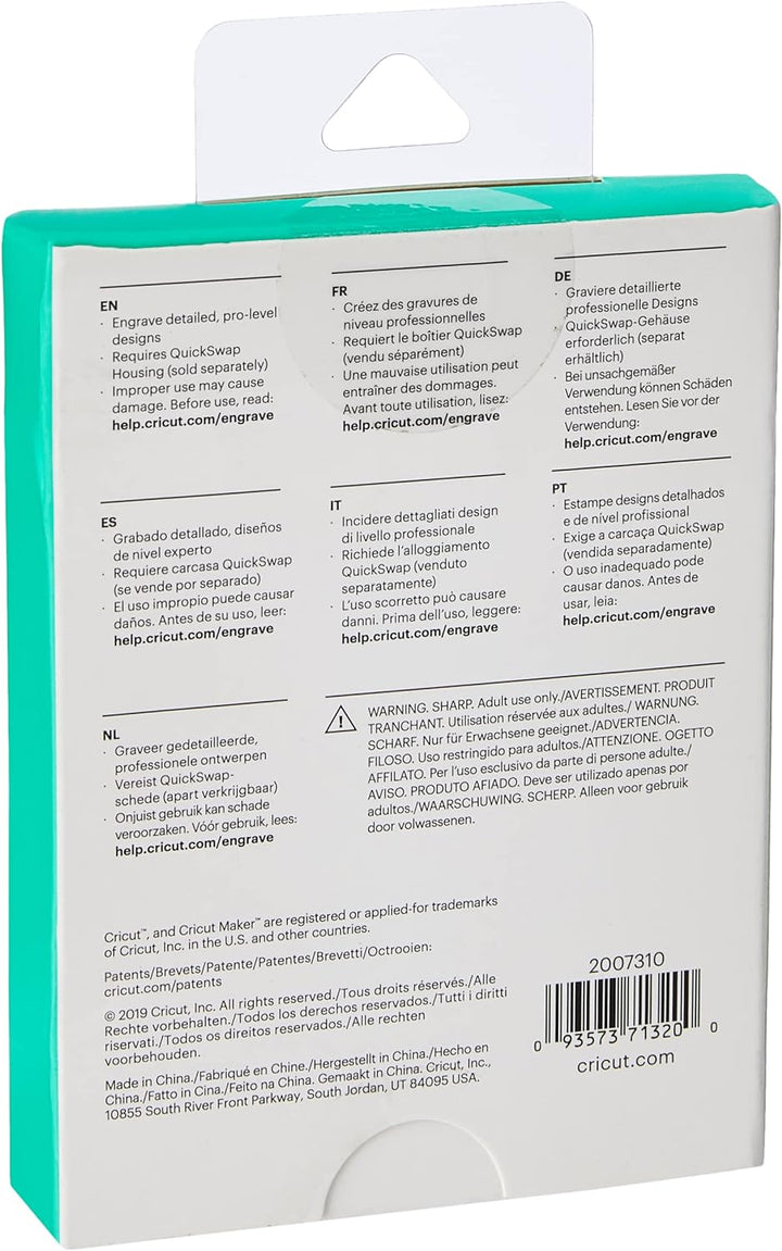 Cricut 2007310 Gravierspitze, One Size & 2007308, fein Tiefprägungsspitze, One Size