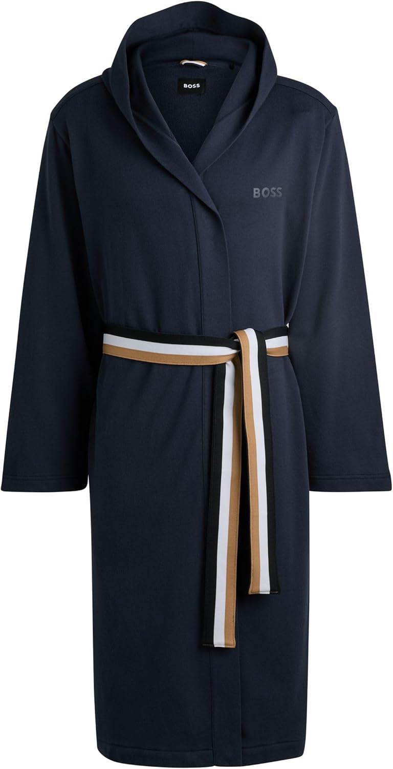 BOSS Bademantel Iconic F. Terry Robe S Dark Blue402, S Dark Blue402