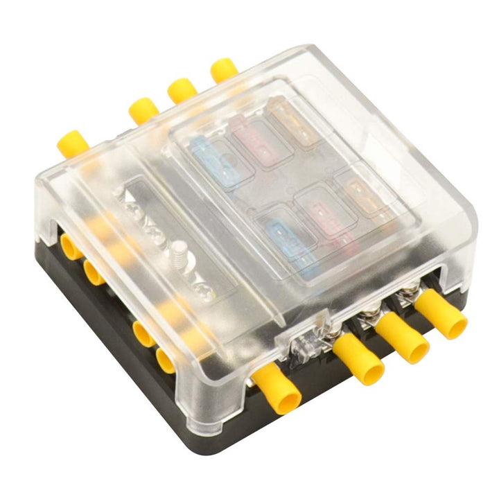 HIMOZEAN 6 Fach KFZ Sicherungskasten 12v -32v Sicherungshalter für Boot Wohnmobil Wohnwagen Wohnmobi