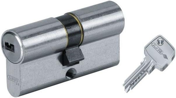 ABUS Türzylinder D6N - Schliesszylinder für Wohnungstüren, vernickelt, 10x30 mm - 27067 10x30 mm Sil
