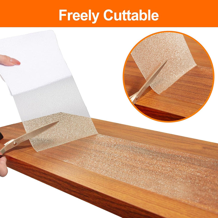 Spurtar Transparent Stufenmatten Innen Treppenstufen Matten, 15 Stück 10 x 81 cm Treppenteppich Anti