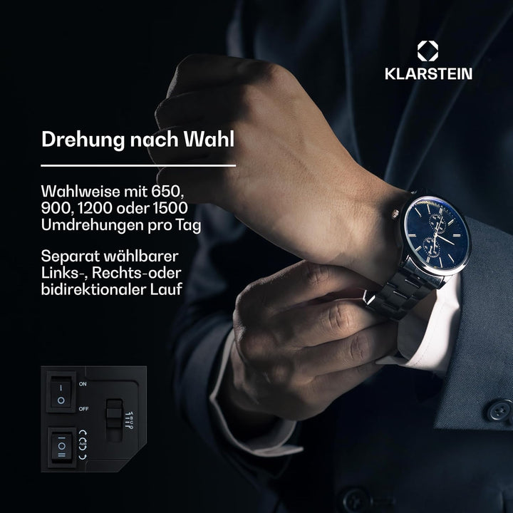 Klarstein Uhrenbeweger, Automatik-Uhrenbeweger, Watch Winder, Uhrenbeweger für Automatikuhren, Autom