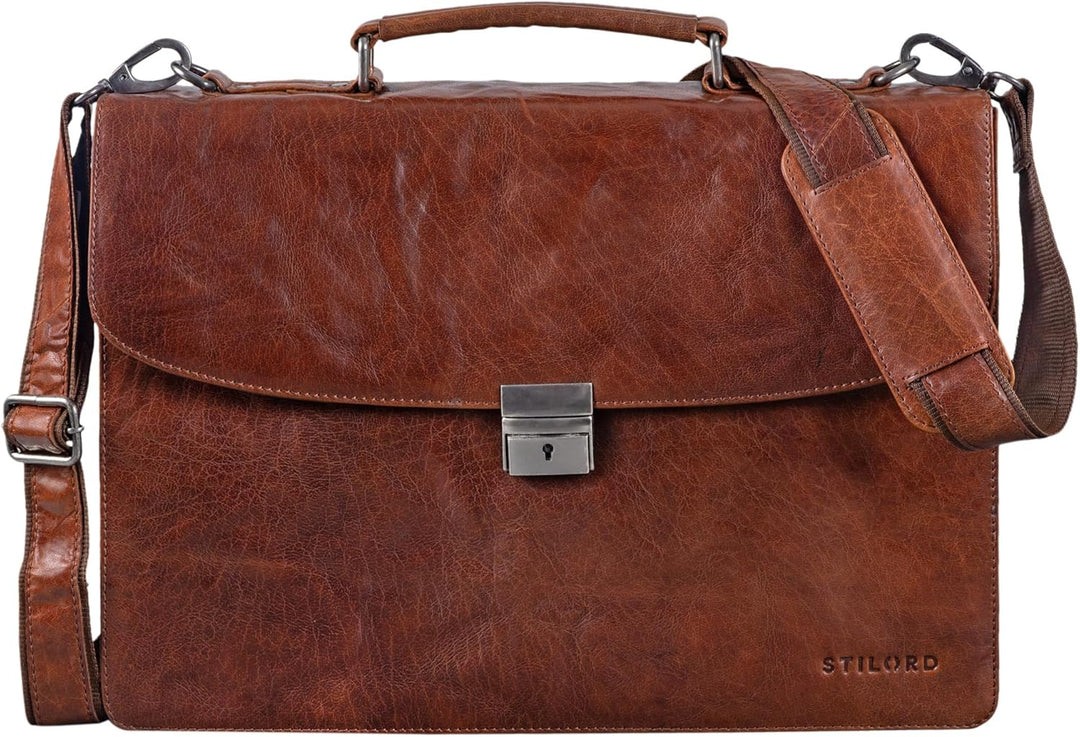 STILORD 'Jonathan' Elegante Aktentasche klassische Büro Business Schultertasche gross 15,6 Zoll mit