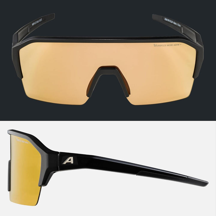 ALPINA Unisex Sport- & Fahrradbrille Sportbrille (1er Pack) Einheitsgrösse Black Matt, Einheitsgr&#x