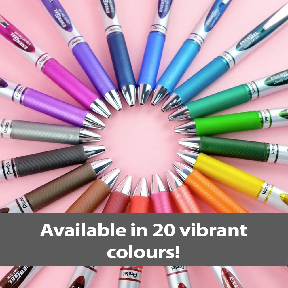 Pentel BL77-DO EnerGel Gel-Tintenroller mit Druckmechanik, 0,7 mm Kugeldurchmesser = 0,35 mm Strichs