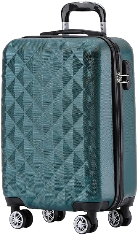 BEIBYE Zwillingsrollen 2066 Hartschale Trolley Koffer Reisekoffer Gepäck M-L-XL-Set (Dunkelgreen, M)