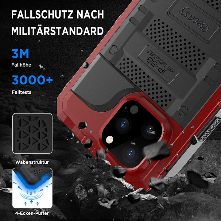 Beeasy für iPhone 14 PRO Wasserdicht Outdoor Hülle (6,1"), Stossfest Panzerhülle Militär 360 Grad Sc