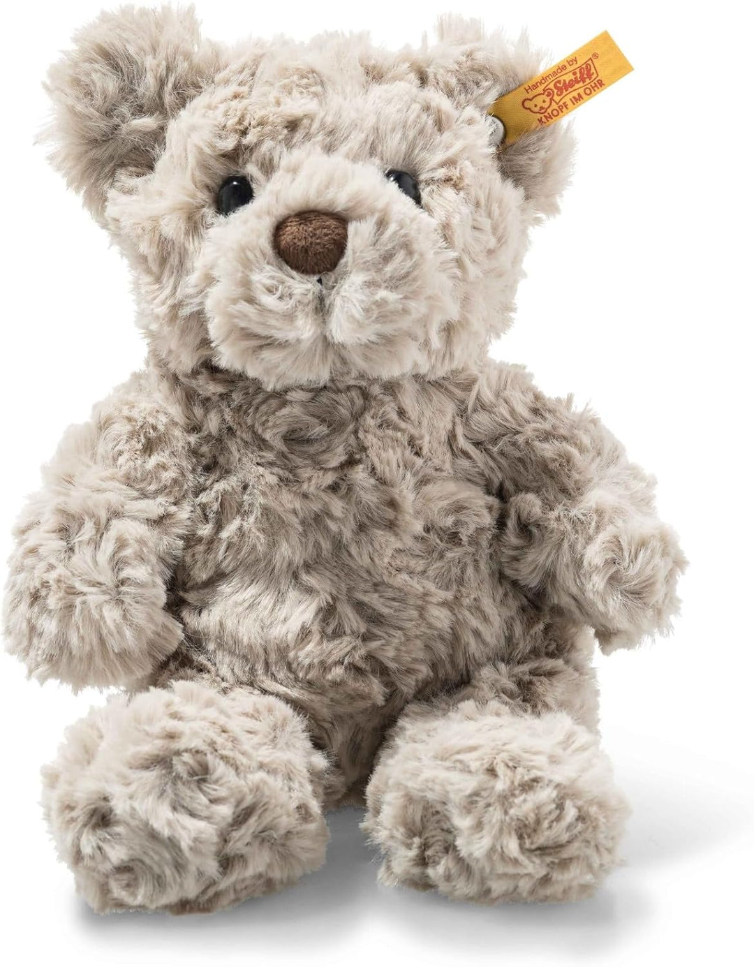 Steiff Soft Cuddly Friends Honey Teddybär hellgrau 18 cm, Teddy aus flauschigem Plüsch, Grau 18 cm S
