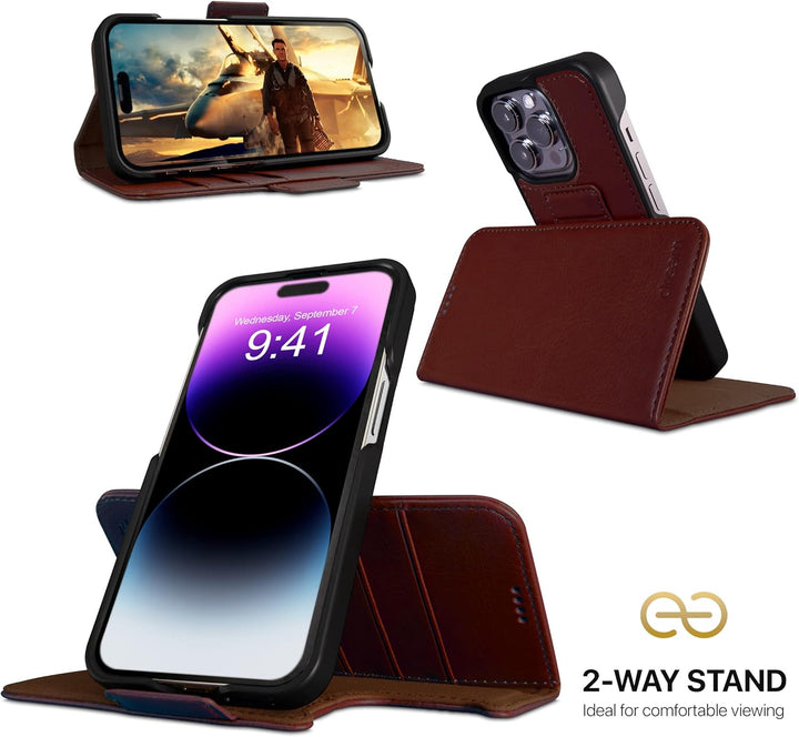 Dreem Fibonacci iPhone 14 Pro Max Brieftaschen-Etui / 2-in-1 stossfestes Etui und abnehmbares Folio