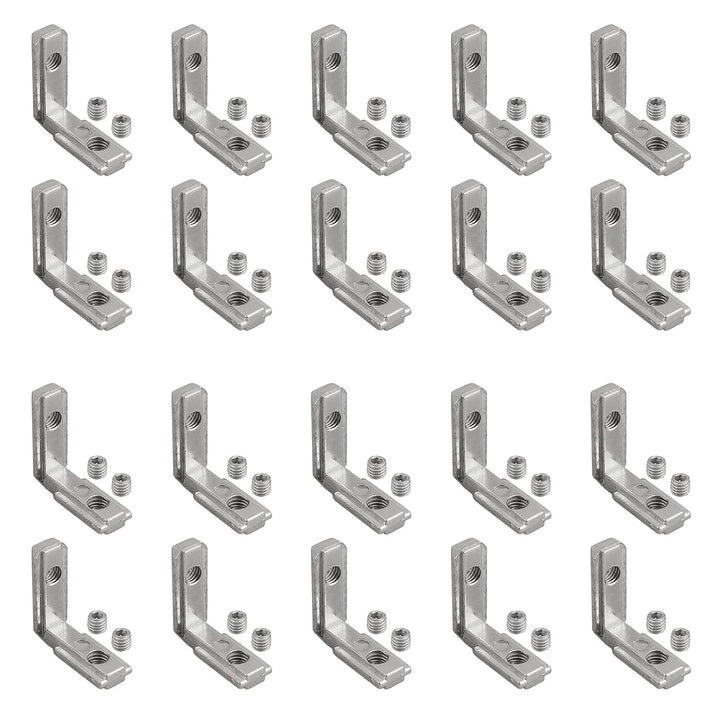 AUTOUTLET 20x T Slot T-Nut Innenwinkel, Aluminium Profil 2020 Nut 6 M4 Aussenwinkel Zinklegierung Kl